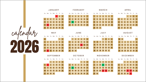 2026 Holiday Calendar Schedule